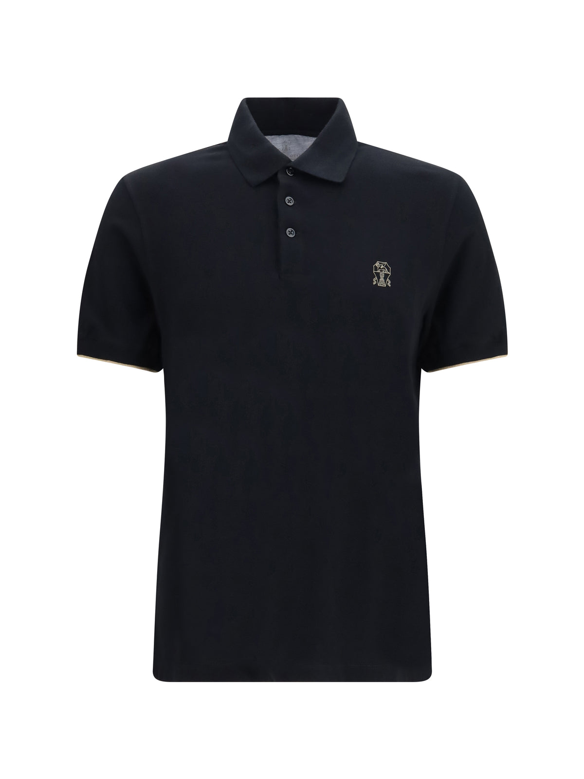 Brunello Cucinelli Cotton Polo - Nero+Amaretto