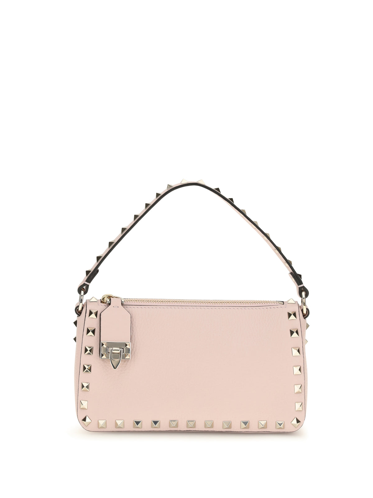 Valentino Garavani Rockstud leather Shoulder Bag - Rose Quartz