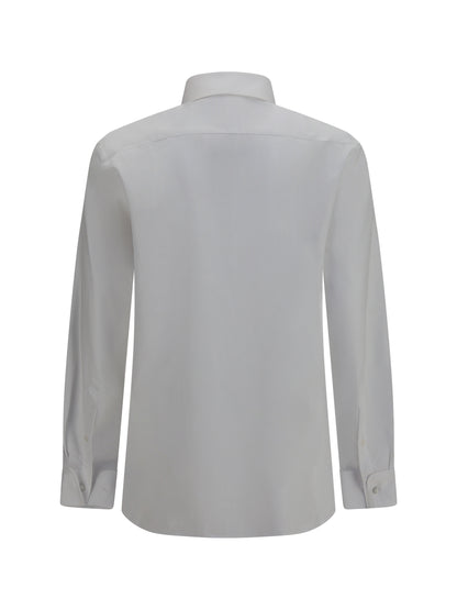Giorgio Armani Shirt in soft cotton with French collar - Optical White