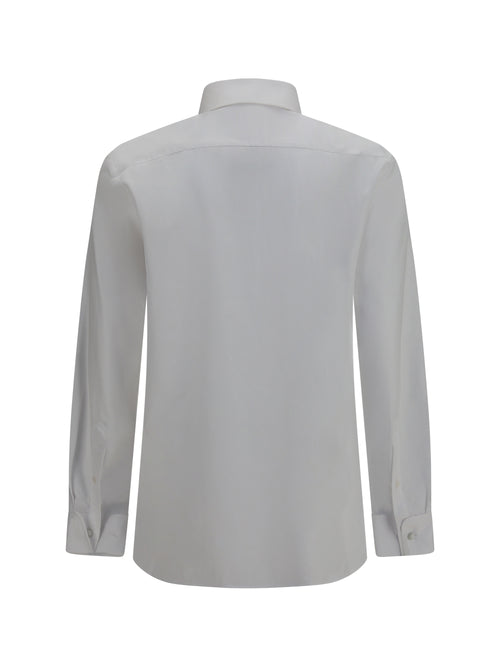 Giorgio Armani Shirt in soft cotton with French collar - Optical White