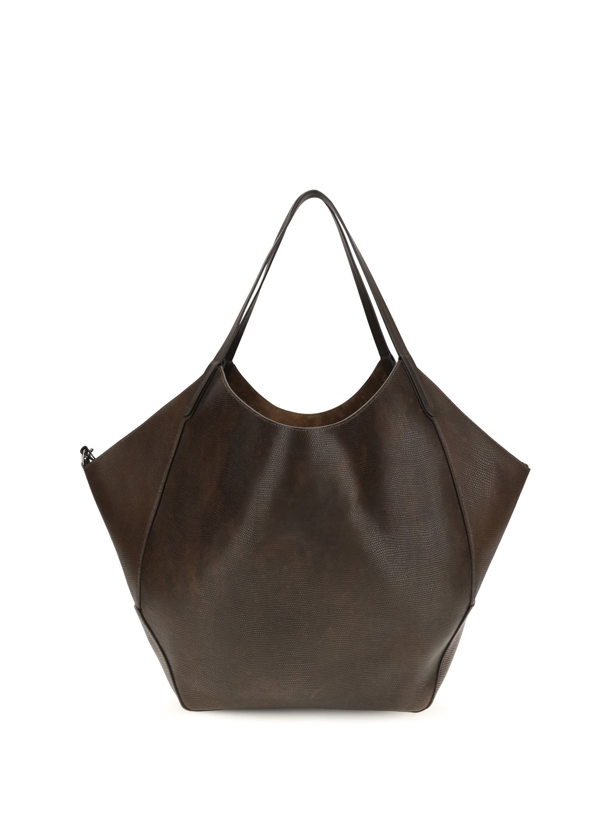 Brunello Cucinelli Leather Shopping Bag with monili detail - Testa Moro