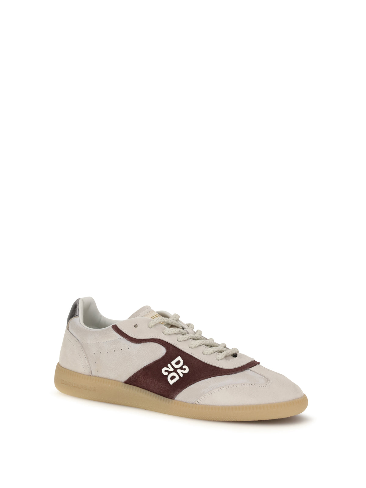 Dsquared2 Leather Sneakers - Bianco+Rosso