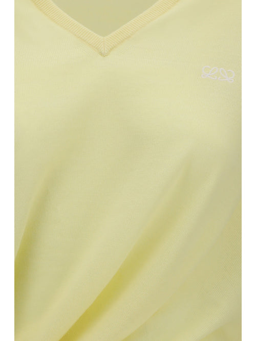 Loewe Wool Sweater with logo - Light Yellow