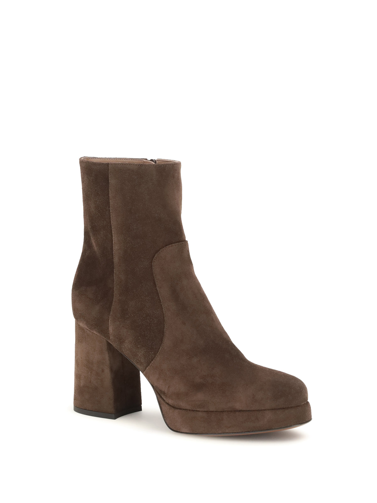 Valentino Garavani Platform Ankle Boots - Ebony Brown
