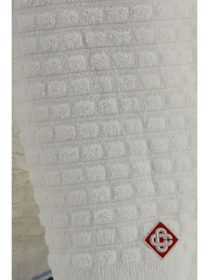 Casablanca Bouclé Tennis Shorts - White