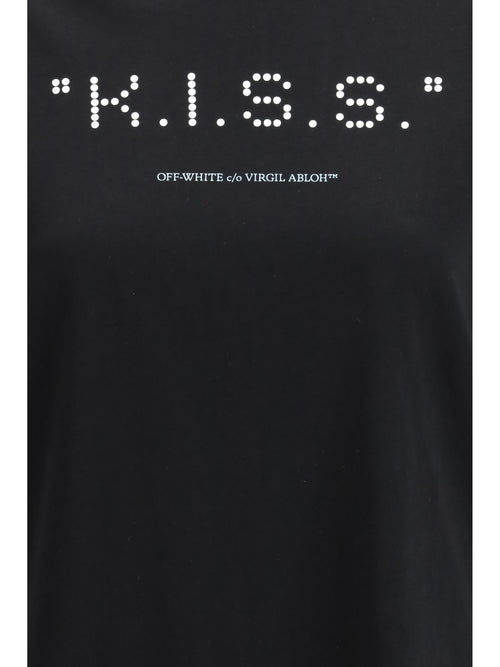 Off-White Kiss Quote T-shirt - Black-White
