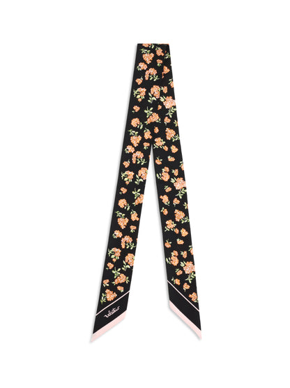 Valentino Garavani Mazzetto Coriandolo silk Twill Scarf - Black/Pink-Green/White/Pink
