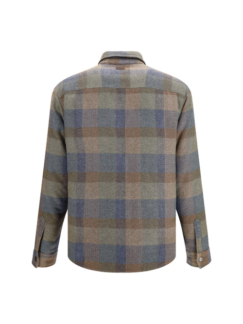 Etro Wool and cashmere check Shirt - Var. Multicolor  F.Do Green