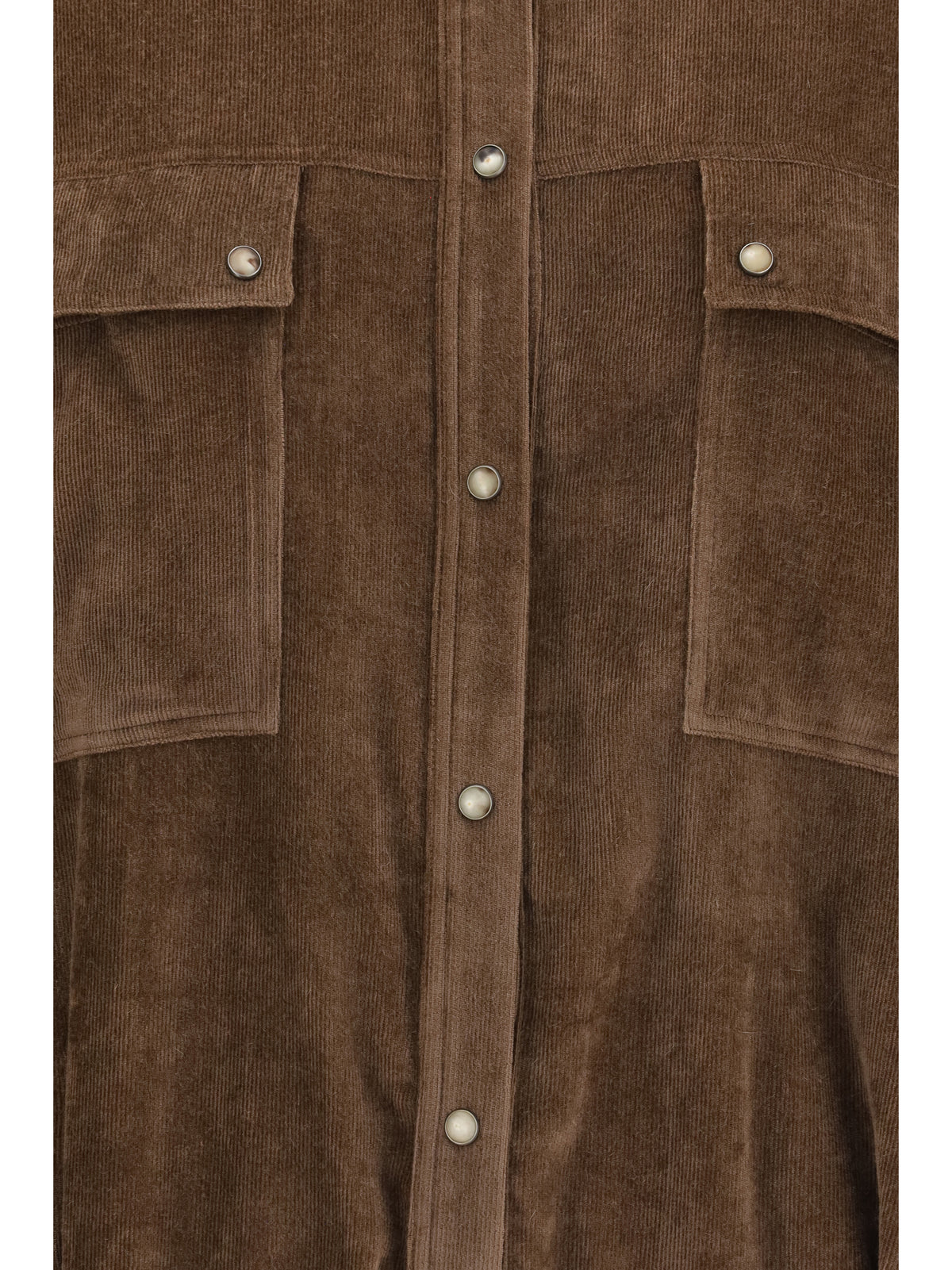 Brunello Cucinelli Corduroy Shirt - Sigaro