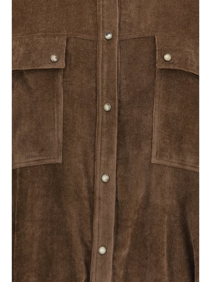 Brunello Cucinelli Corduroy Shirt - Sigaro