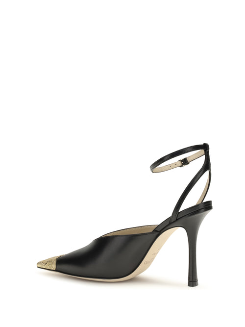 Jimmy Choo Faiz Pumps - Black/Vintage Gold