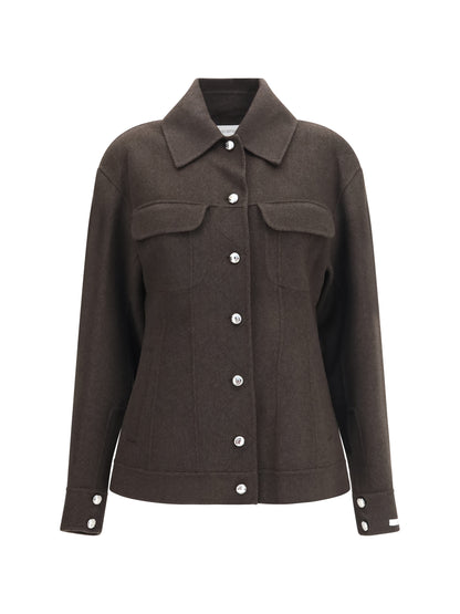 Max Mara Sportmax Calcio Jacket in virgin wool - Cioccolato