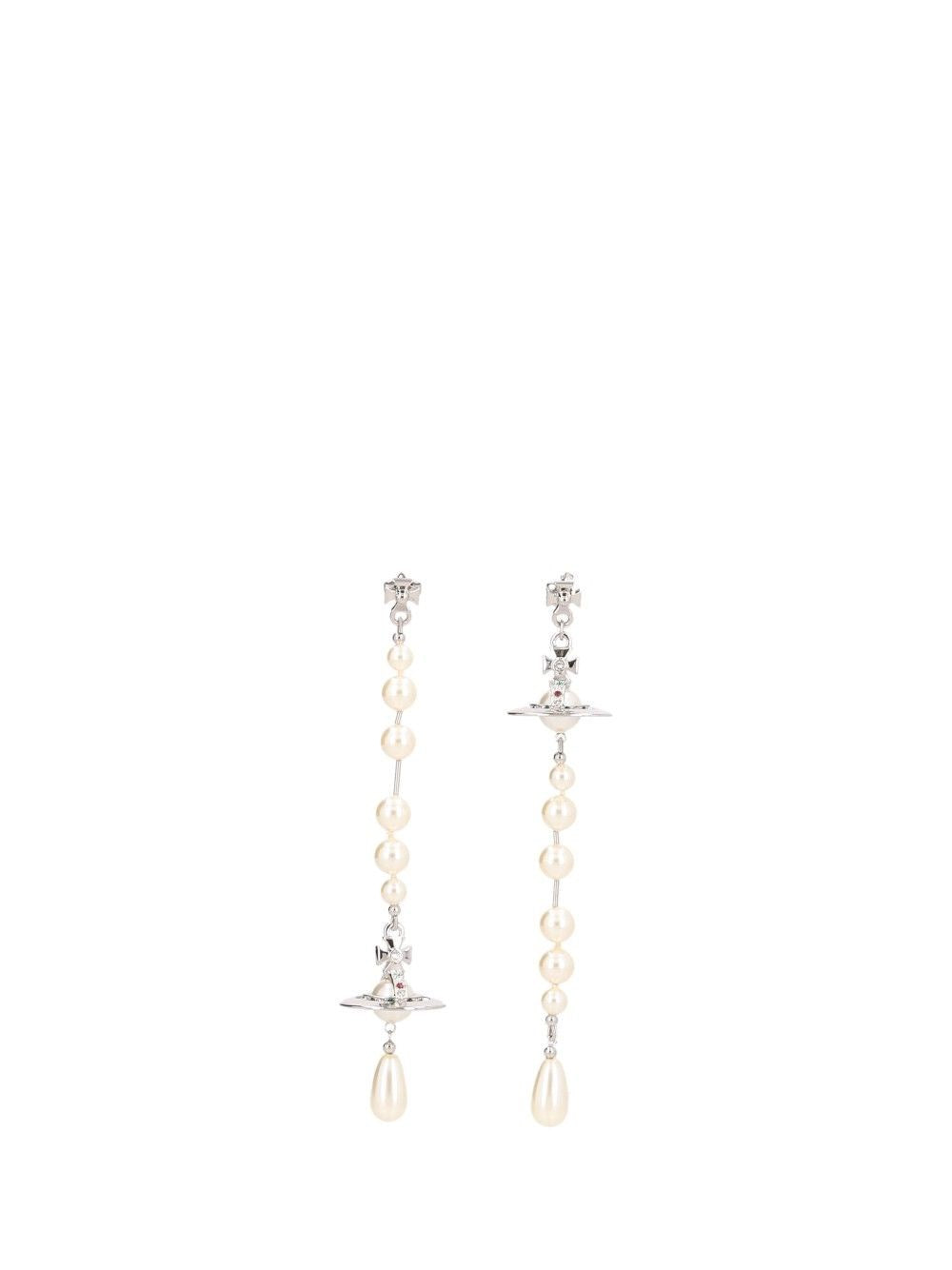 Vivienne Westwood Broken Pearls Earrings - Silver