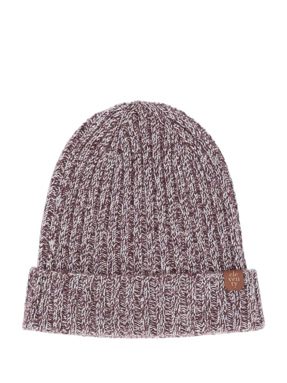 Eleventy Ribbed Cashmere Beanie - Bordeaux