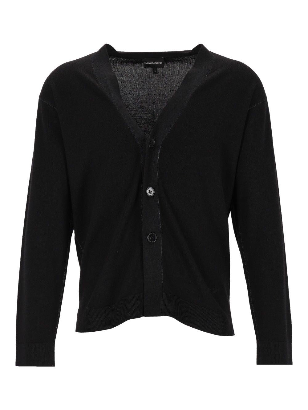 Emporio Armani V-Neck Cardigan - Black