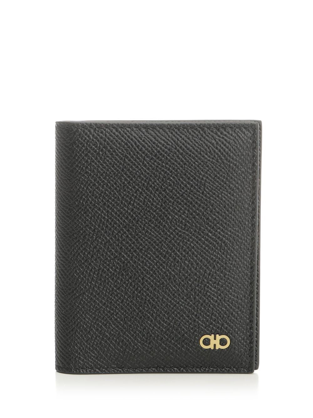 Ferragamo Leather Card Holder - Black