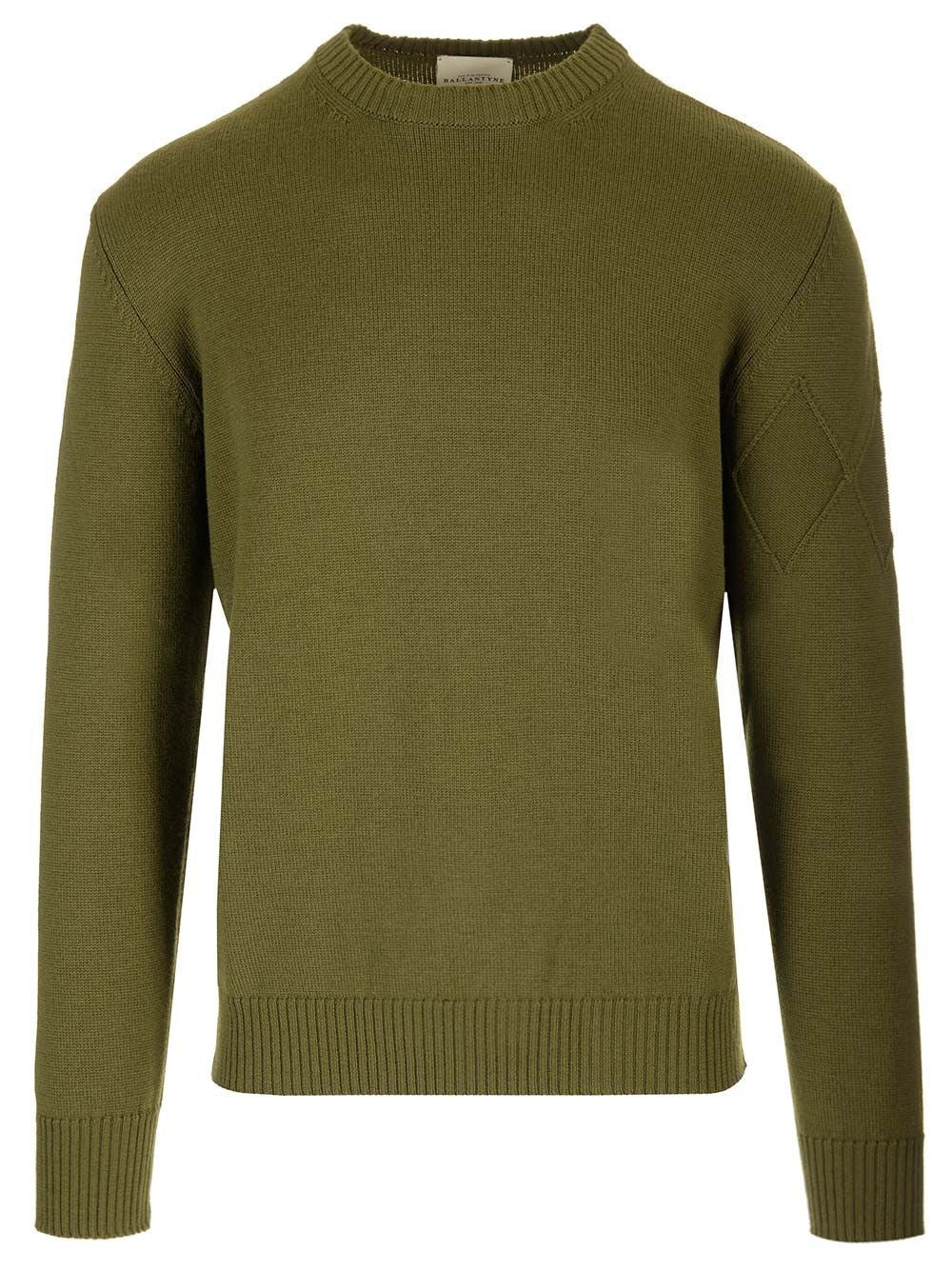 Ballantyne Cotton And Cashmere Sweater - Green