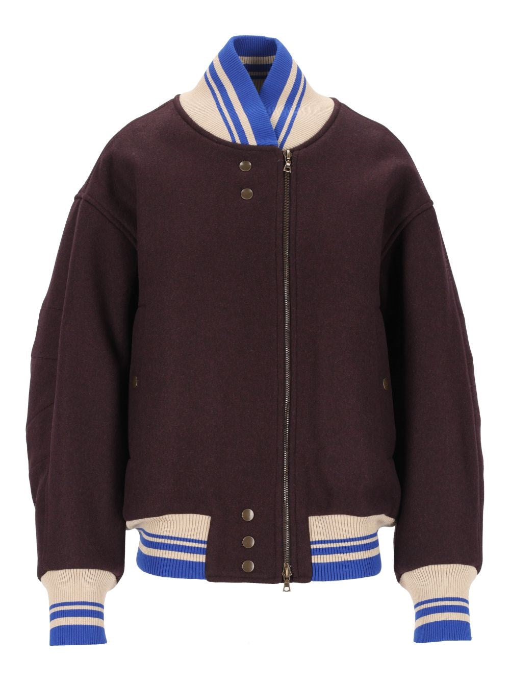 Dries Van Noten "Valdi" Wool Blend Bomber Jacket - Multi
