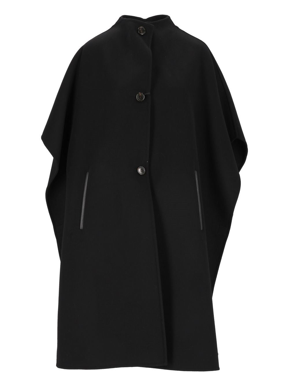 Max Mara Hand-Sewn Cape - Black