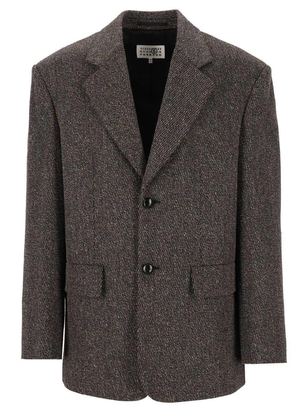 Mm6 Maison Margiela Single-Breasted Jacket - Brown
