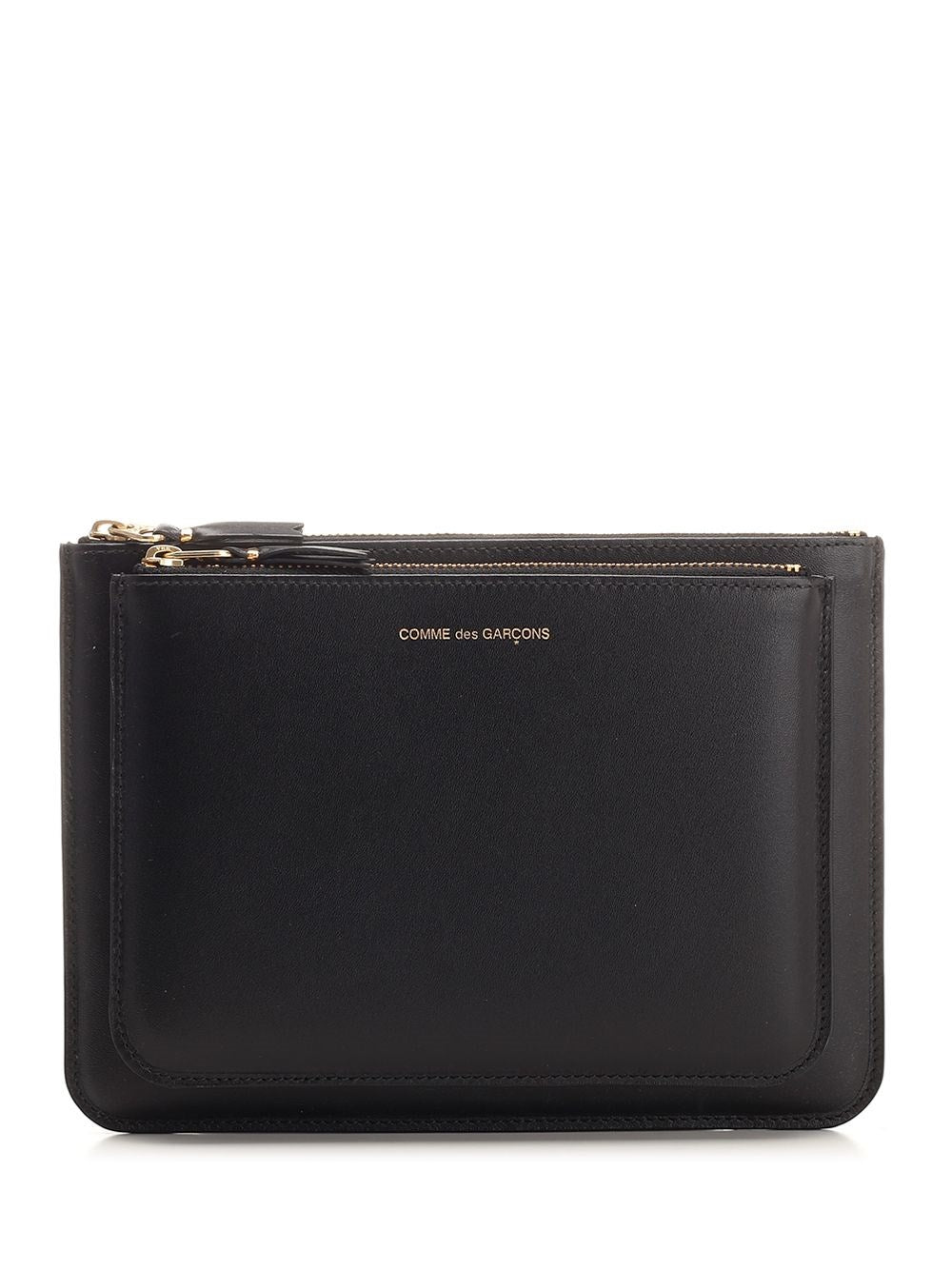 Comme Des Garcons Wallet Double Pouch - Black