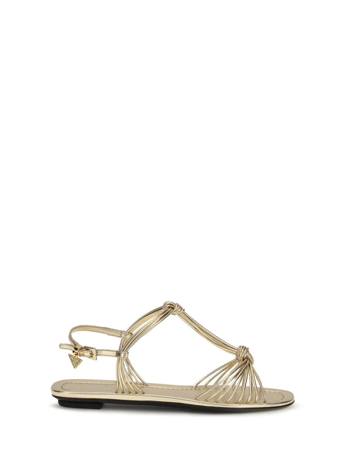 Prada Mordoré nappa Sandals - Platino