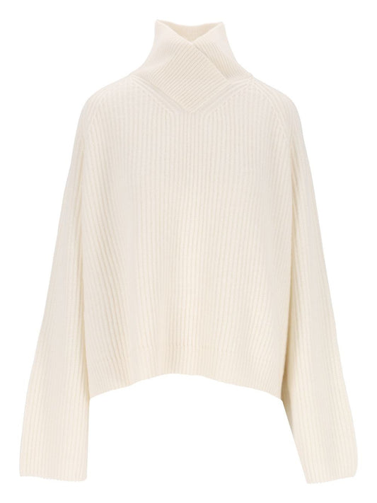 Dusan Ribbed Turtleneck Sweater - White