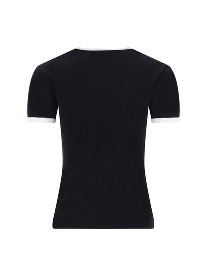 Courrèges Logo T-shirt - Black/Heritage White