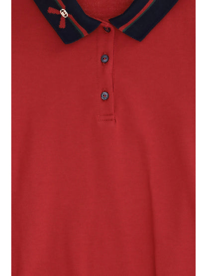 Gucci Cotton Polo Dress - Cherry Red/Mix