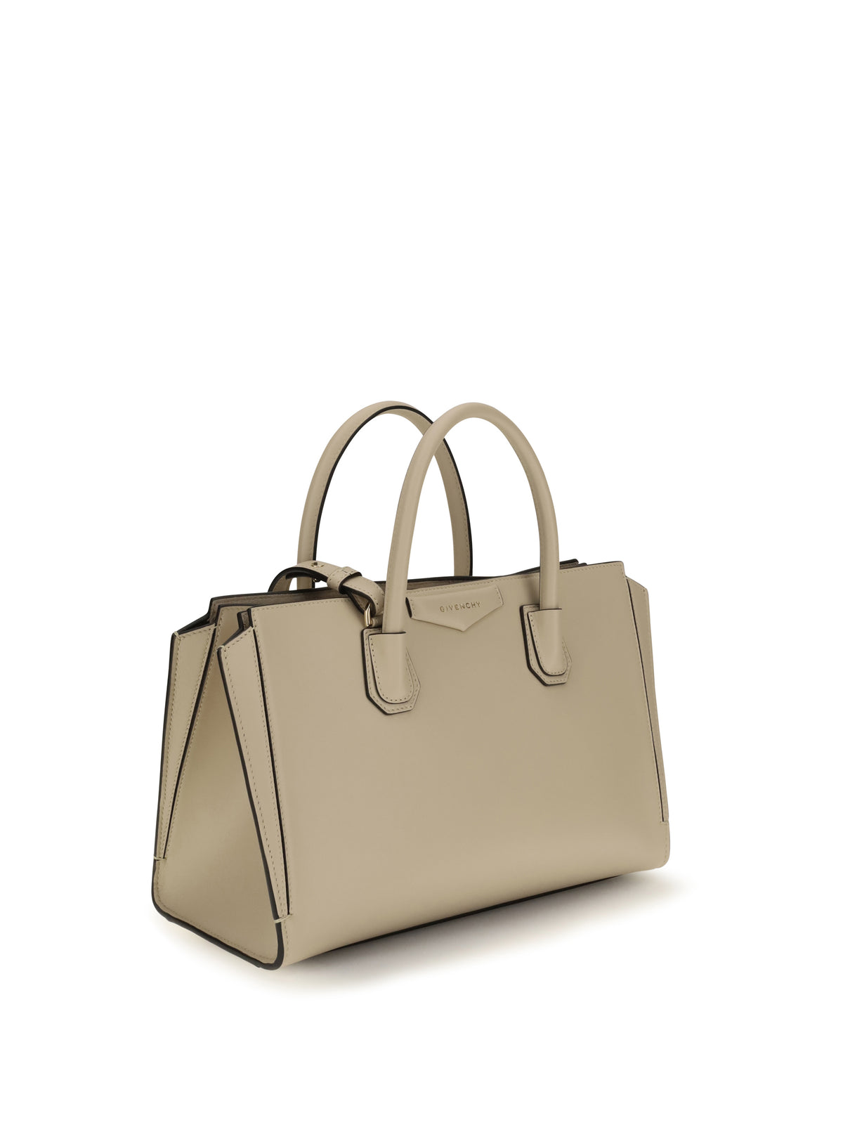 Givenchy Small Antigona Catchall glossy grained leather Handbag - Dune