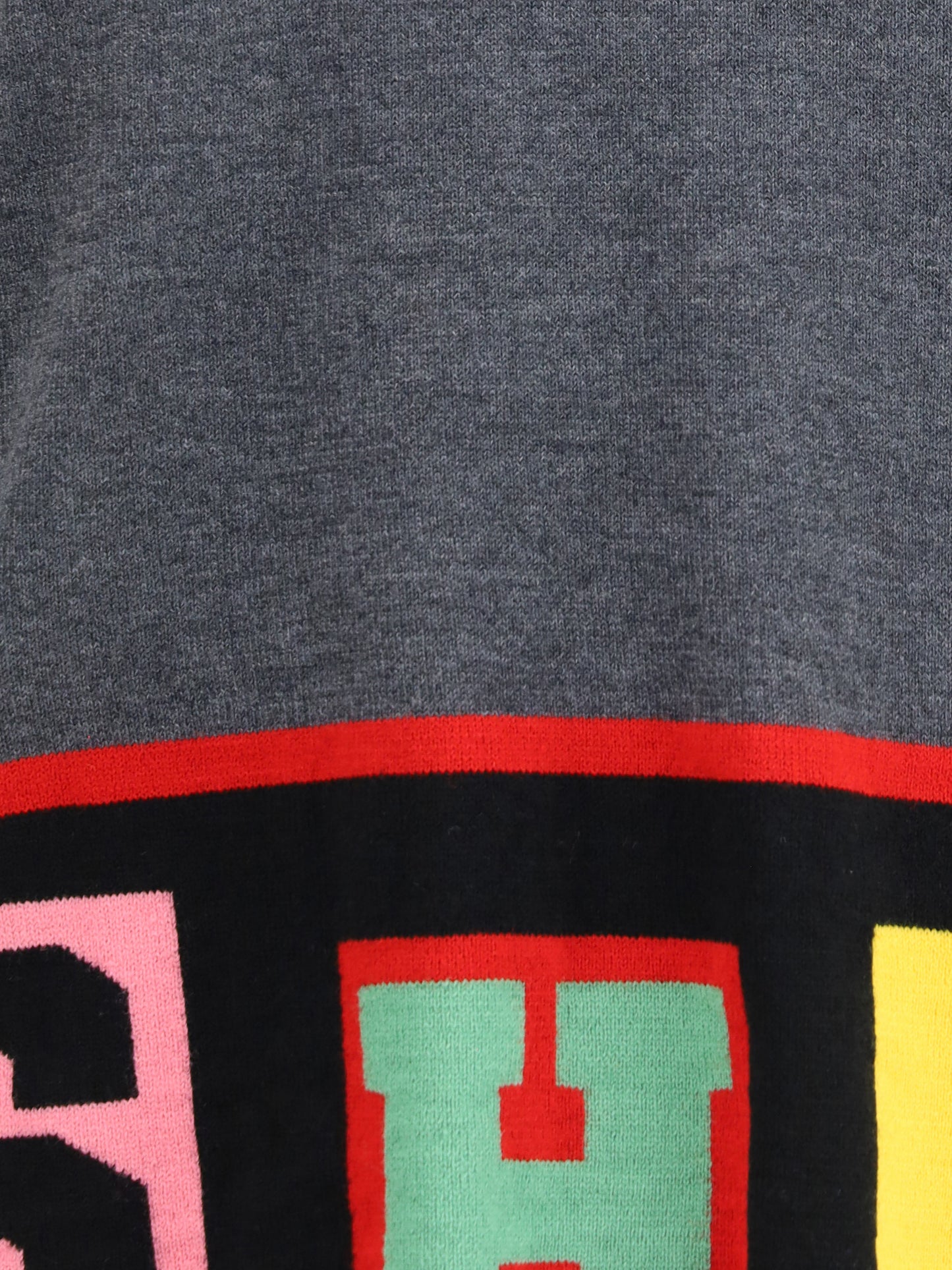 COMME DES GARÇONS SHIRT Crewneck Sweater with colorful lettering