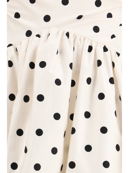 SELF-PORTRAIT Polka dot cotton midi Dress