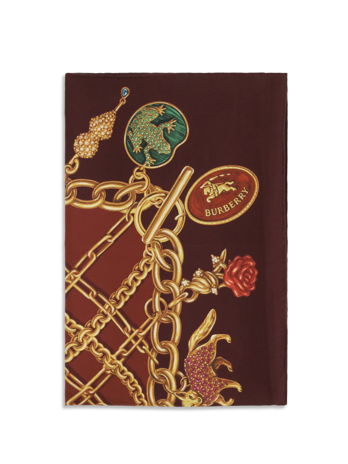 Burberry Silk Scarf - Auburn Brown