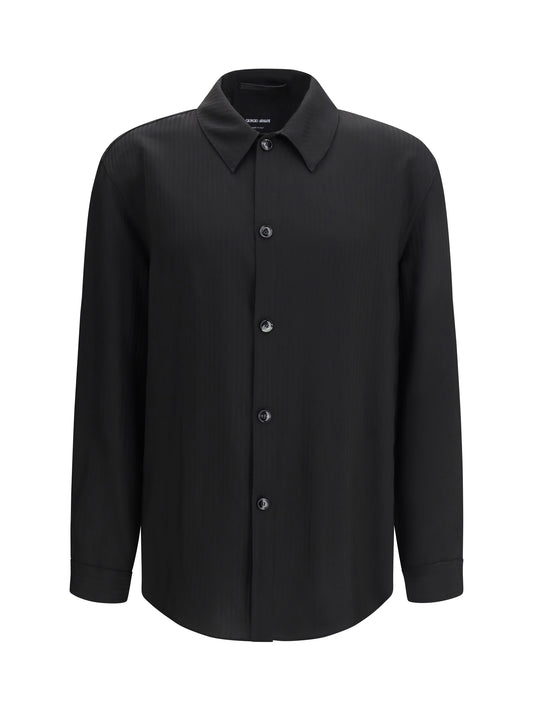 GIORGIO ARMANI Chevron viscose twill Shirt