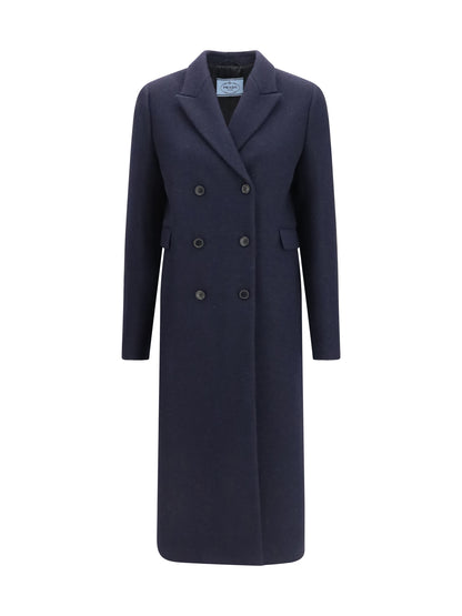 Prada Shetland wool double breasted Coat - Bleu
