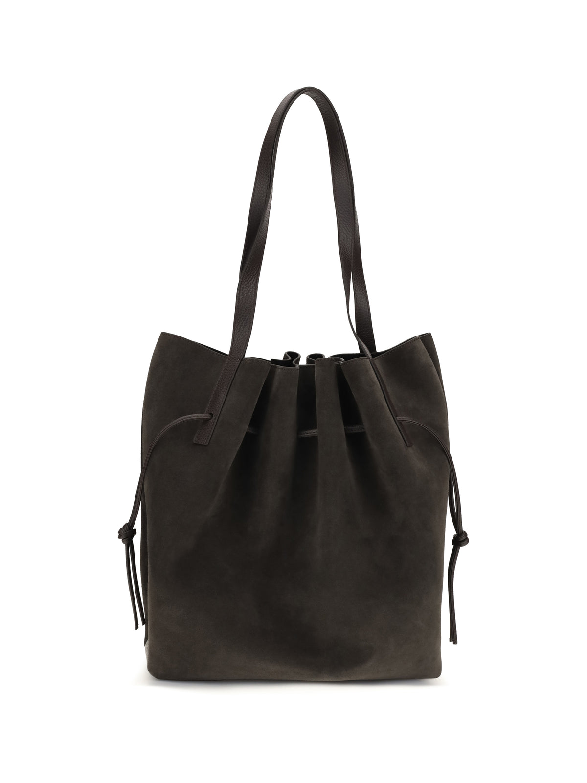 Yuzefi Scallop suede Shoulder Bag - Ganache