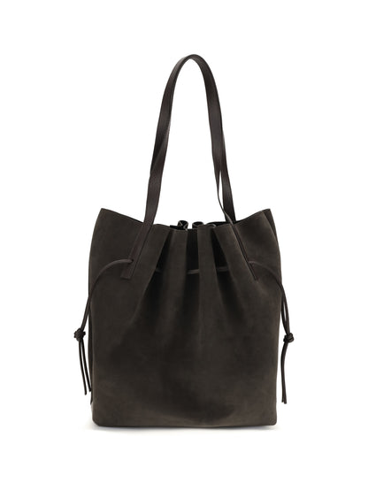 Yuzefi Scallop suede Shoulder Bag - Ganache