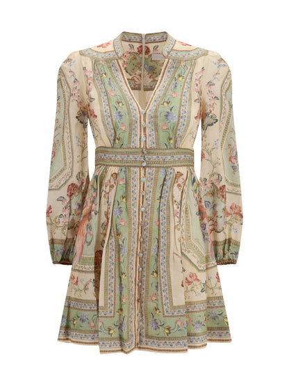 Zimmermann Roselight mini Dress - Sage Tapestry Floral