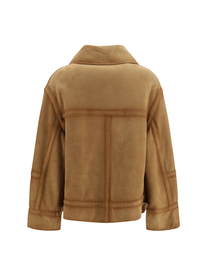 Ermanno Scervino Heritage detail suede aviator bomber Jacket - Tannin