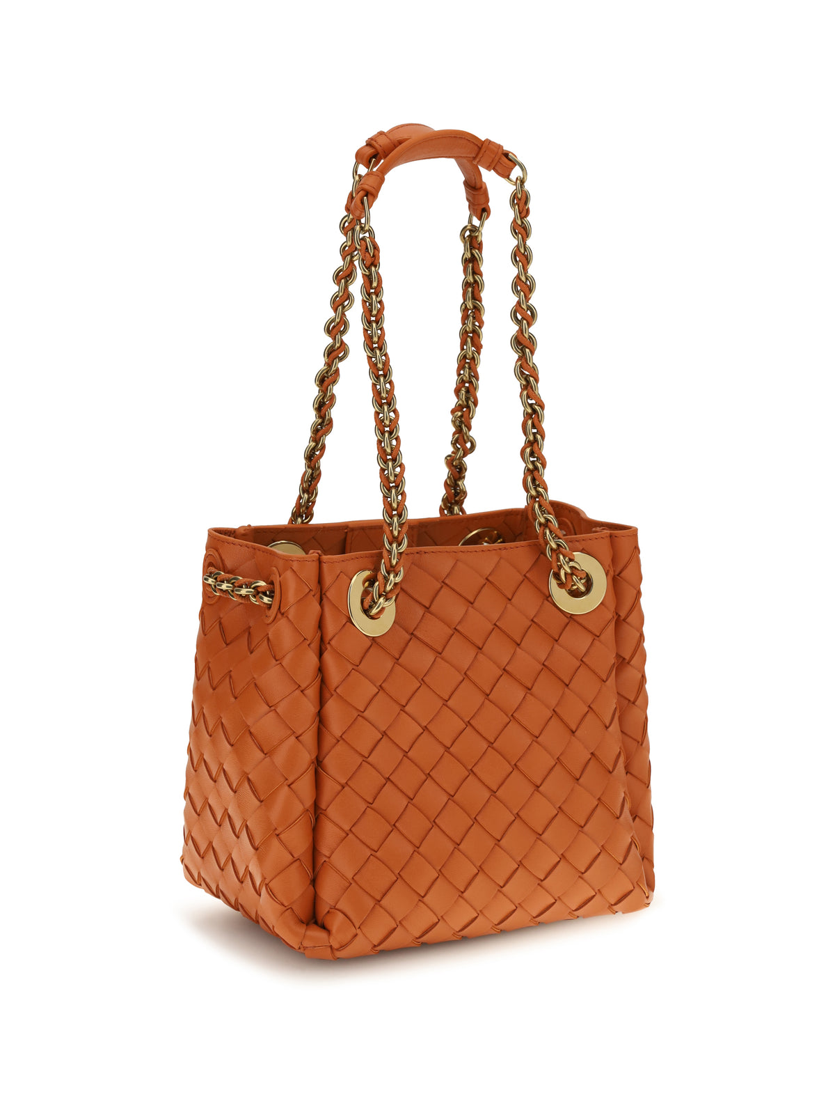 Bottega Veneta Small Parachute Shoulder Bag - Burned Orange-Mb