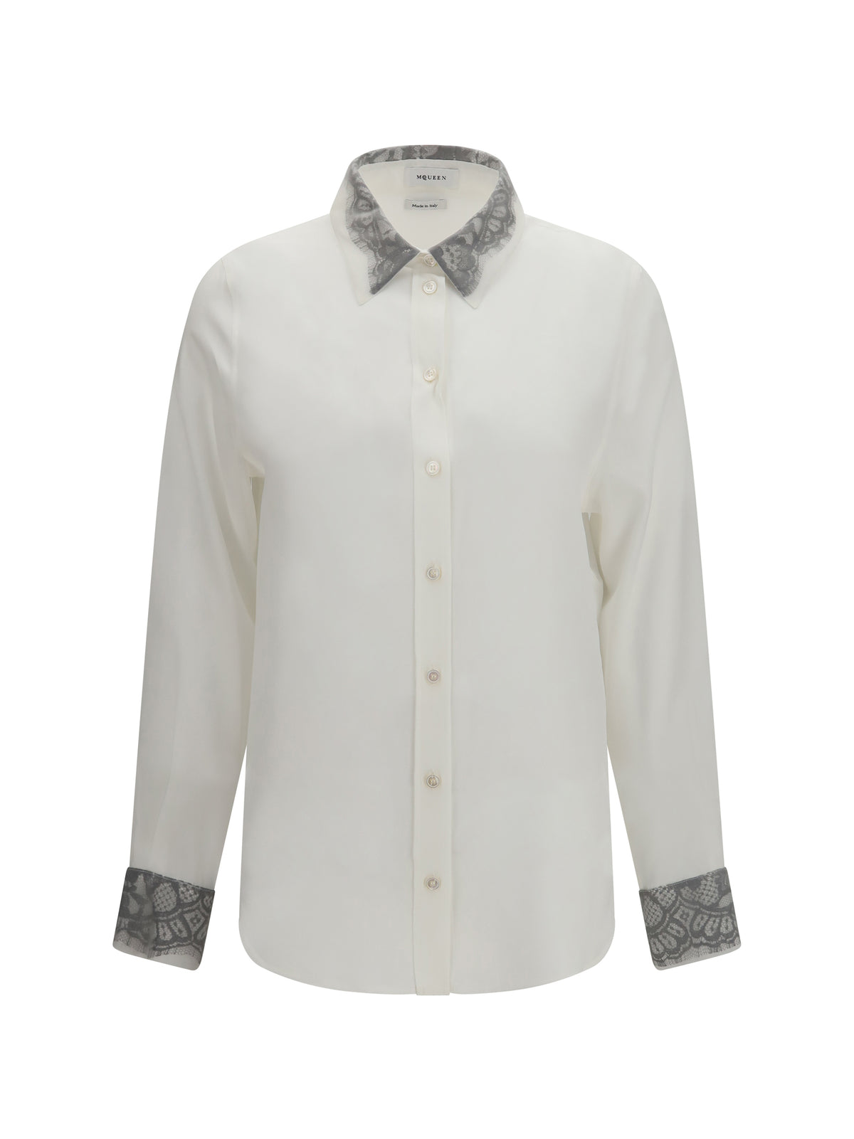 Alexander McQueen Floral lace detail Shirt - Light Ivoty