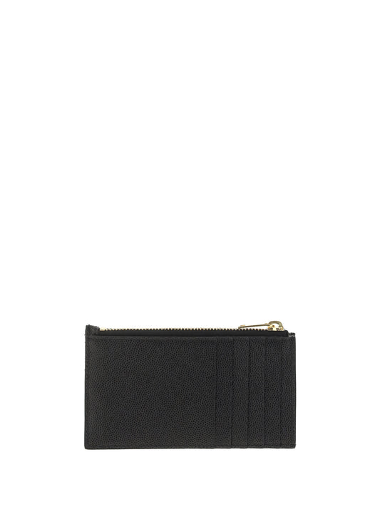 Saint Laurent Leather Cardholder - Black