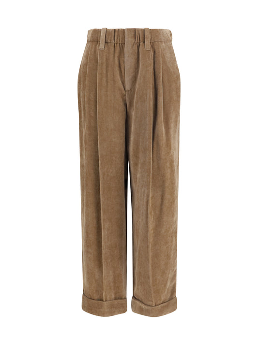 BRUNELLO CUCINELLI Elasticated viscose and cashmere Pants