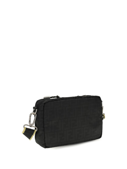 Fendi FF monogram fabric Camera Case - Black