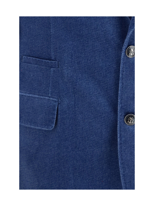 Brunello Cucinelli Denim-effect tailored Blazer