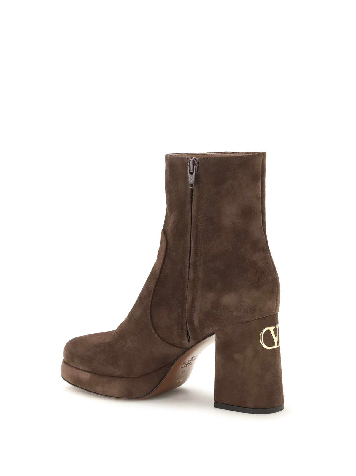 Valentino Garavani Platform Ankle Boots - Ebony Brown