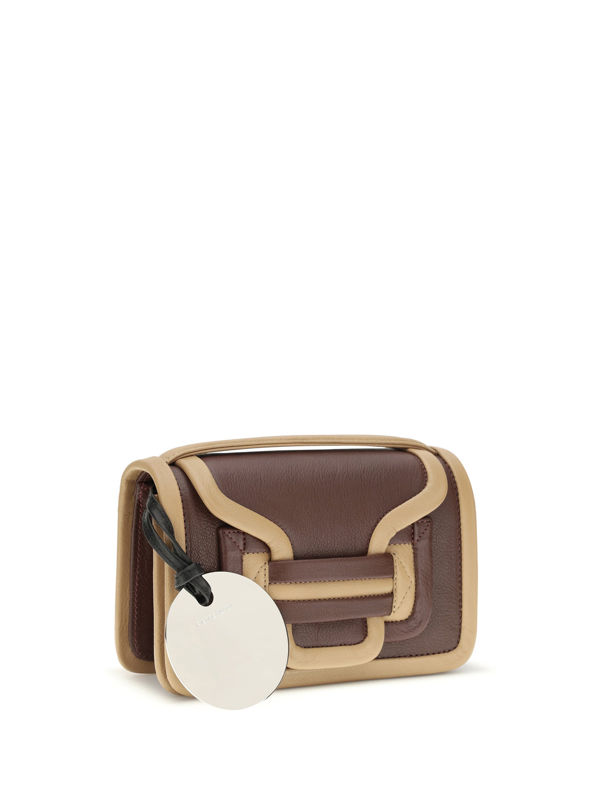 Pierre Hardy Alpha Shoulder Bag - Grain Kid Burgundy Camel