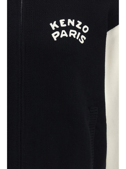 Kenzo Kenzo Paris Emblem Varsity Cardigan - Black
