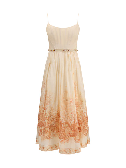ZIMMERMANN Wanderlust Corset Midi Dress