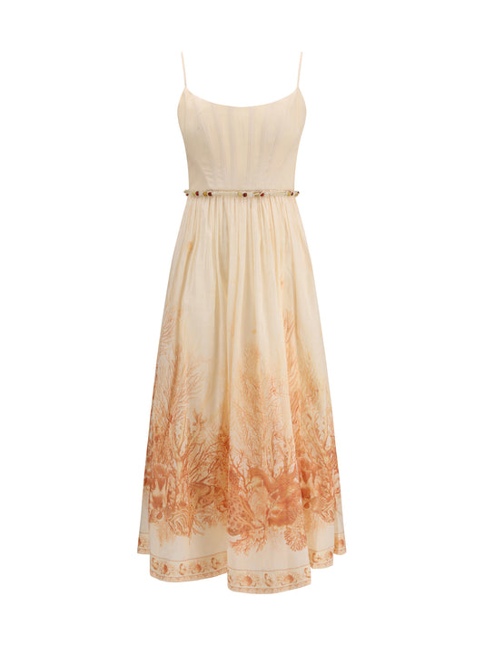 ZIMMERMANN Wanderlust Corset Midi Dress